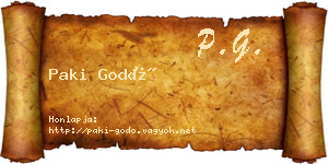 Paki Godó névjegykártya
